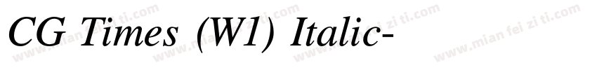 CG Times (W1) Italic字体转换